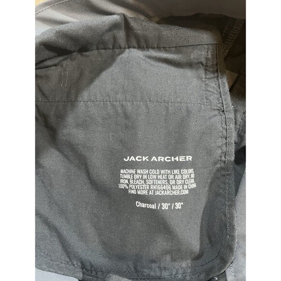 Jack Archer Pants Men's Size 30x30 Charcoal Gray Jetsetter Slim Performance - Picture 5 of 9
